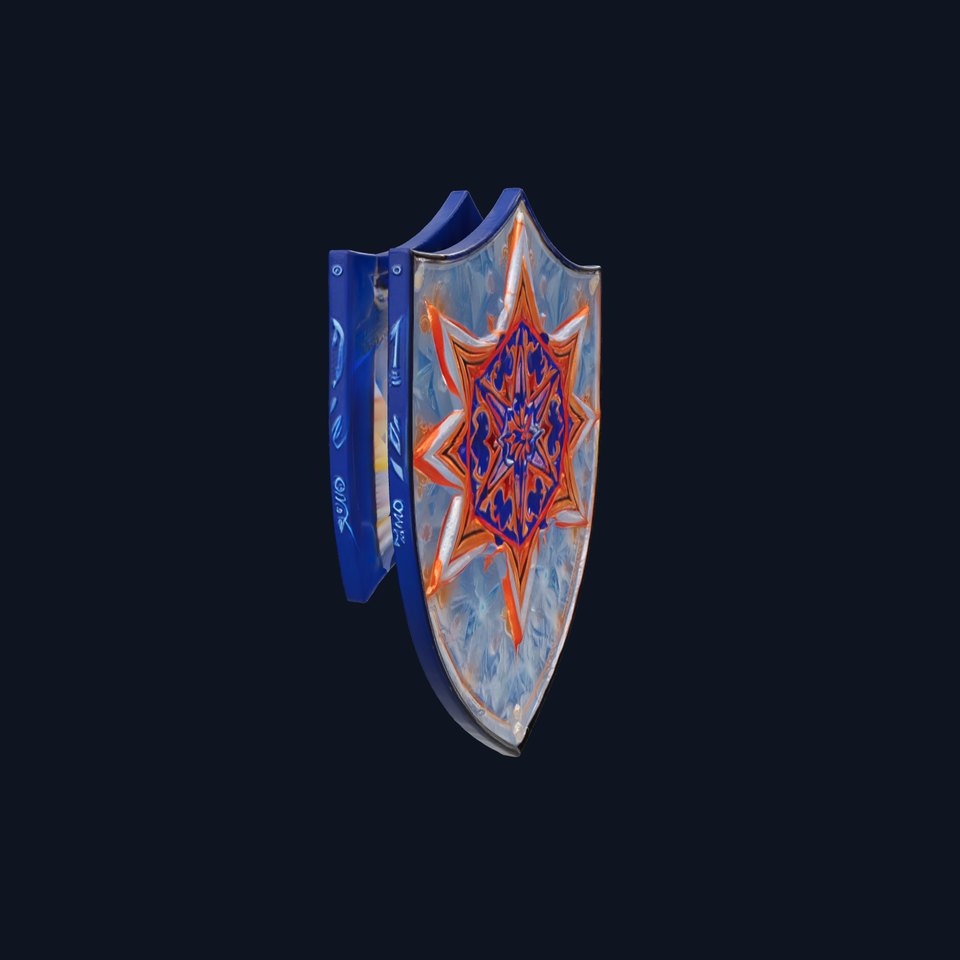Magical Sapphire Shield Luminescent Design model pack